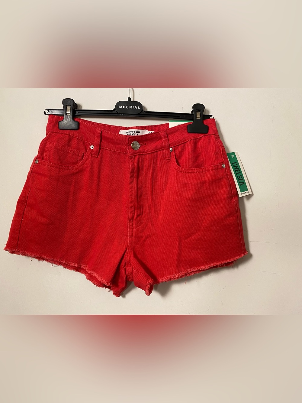 NWT Refuge Denim Red High-Waist Denim Women’s Shorts